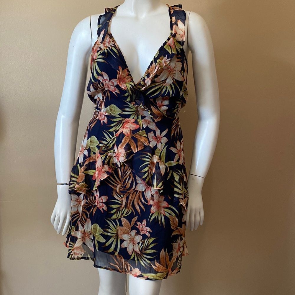 NWT Fashion Nova Paradise Feels Ruffle Mini Dress - Size 3X - Picture 5 of 16